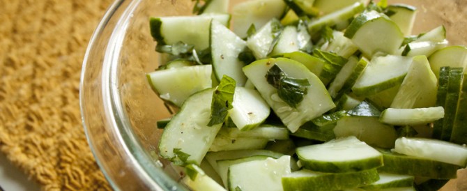 Easy Herbed Cucumber Salad